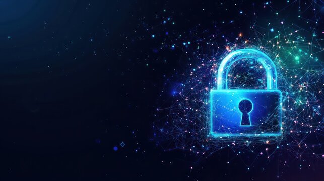 cyber security concept and internet privacy data protection Modern showing padlock protecting business and financial data to protect personal information on digital devices, data governance