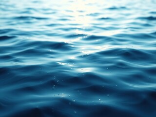 Naklejka premium Soft focus ocean scene with wavy ripples and bubble effects, bubble effects, underwater inspiration