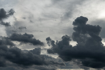 Cumulonimbus clouds in the evening of coming rainstorm in northern Thailand 