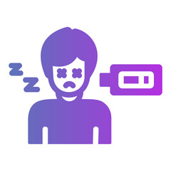tiredness Gradient icon
