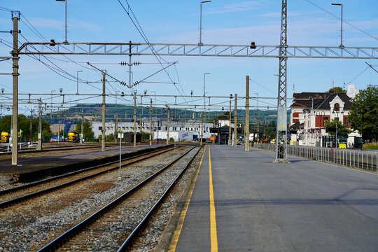 Sunny day at Hamar railway station