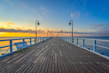 Sunrise over the Baltic Sea, Gdynia, Poland