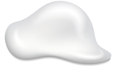 Fototapeta premium Cosmetic lotion or cream mockup. White realistic texture