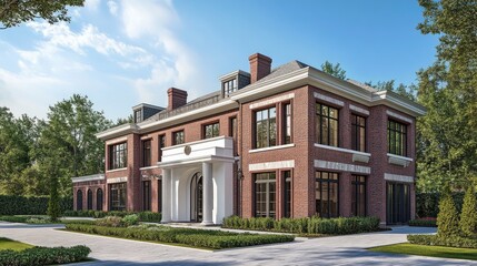 Fototapeta premium East Facing Indian Home in 3D Elevation View