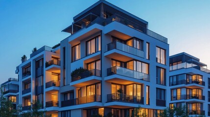 Modern 3D Render of Contemporary Apartment Building