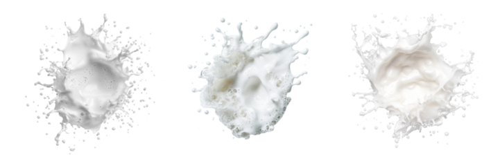 Set of white soap foam splashes isolated on a transparent background