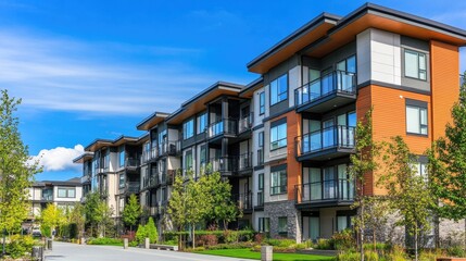 Fototapeta premium Modern Apartment Complex with Stylish Design