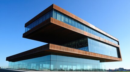 Fototapeta premium Modern Office Building with Unique Architecture