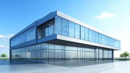 Obraz premium Modern Corporate Office Building with Glass Facade