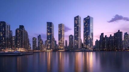 Fototapeta premium Stunning Evening View of New York Cityscape