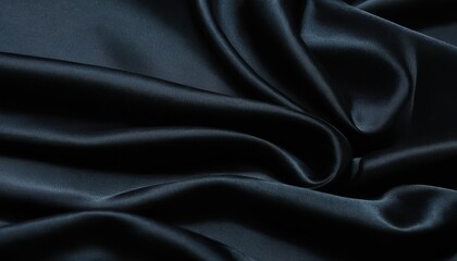 Fototapeta premium A black silk cloth with a soft, silky texture. 4