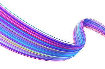 Colorful abstract dynamic wave on white background for technology style banners