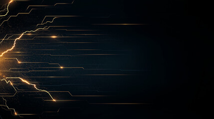 Golden Circuitry Abstract: Glowing golden lines on a dark background evoke a sense of technological innovation and futuristic energy.  Perfect for tech presentations, websites, and more. 