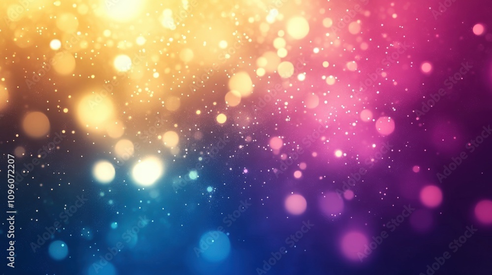 Poster abstract colorful bokeh background with sparkling lights