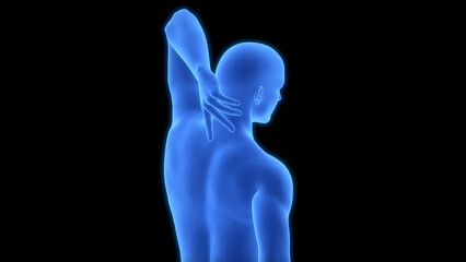 Human Suffering with Severe Back Pain Anatomy	