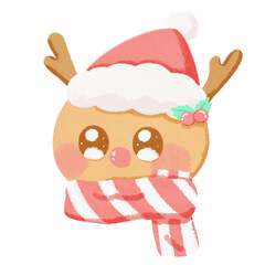 Reindeer Chrismas Crayon Painting Rudolf Chrismas Clipart christmas decoration
hand drawn illustration