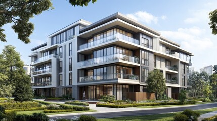 Modern Multi-Storey Apartment Building Design