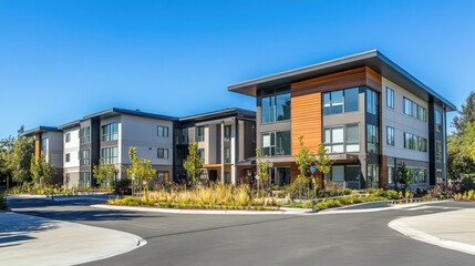 Modern Newly Constructed Apartment Complex Overview