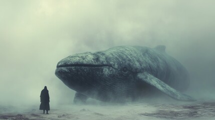 Obraz premium Jonah and a large fish. Bible story.