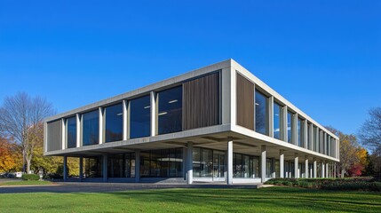 Fototapeta premium Classic 1960s Office Building with Modern Design