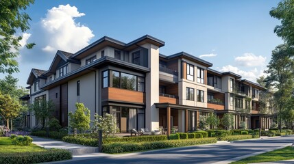 Fototapeta premium Elegant Modern Residential House Exterior Design