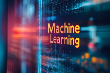 Fototapeta premium Machine Learning Display - Futuristic Technology