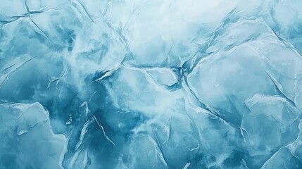 Obraz premium Cracked Ice in Winter background. Frozen surface wallpaper.