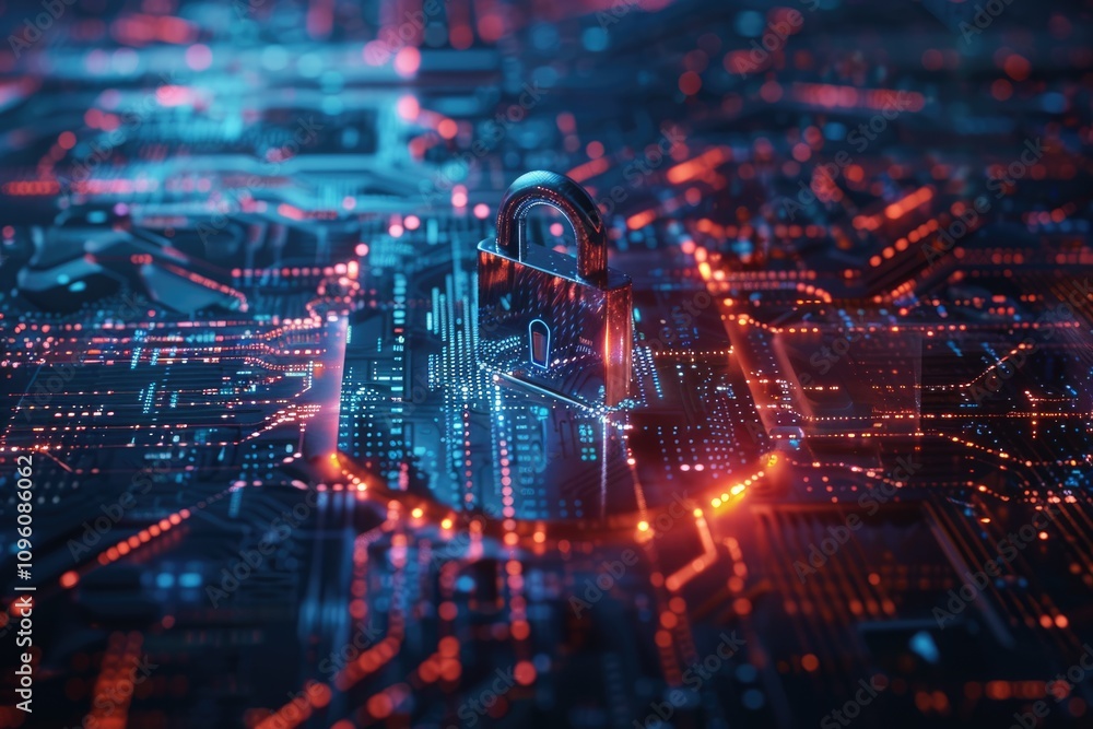 Aufkleber secure internet access future technology and cybersecurity.