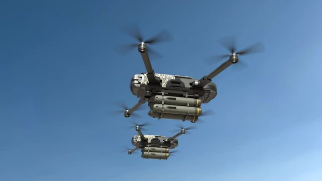 Military drones are in a war zone, Future war with robots
