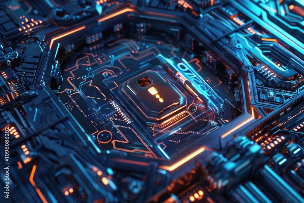 Aufkleber secure internet access future technology and cybersecurity.