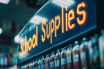 School Supplies Store Sign - Back to School