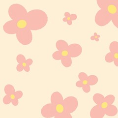 seamless background with flowers