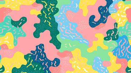 Pastel-colored abstract spring wallpaper
