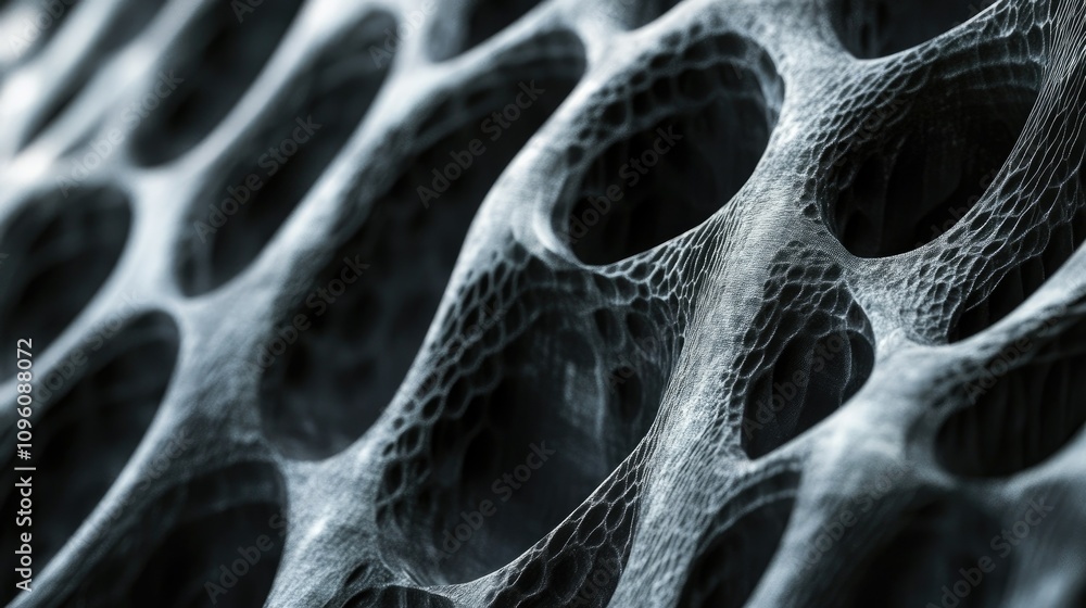 Poster high-resolution close-up of innovative textures in industrial design, with complex patterns and surf