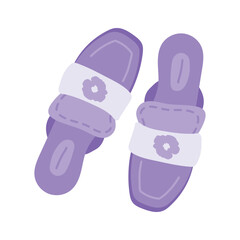 Well designed icon of slippers in modern style