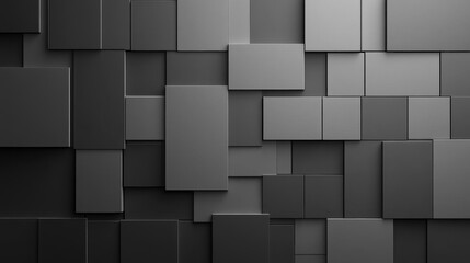 Abstract Black and White Geometric Shapes: A Modern Minimalist Design