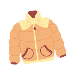 Cozy puffer jacket vector design in modern style