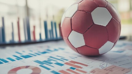 Soccer ball analysis sports field infographic data urban environment close-up view performance insights