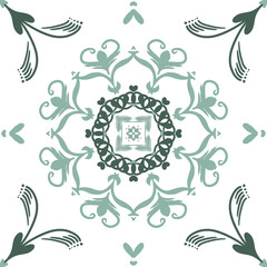 Mandala flower logo symmetrical