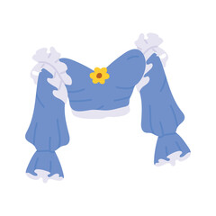 An amazing icon of top with dramatic ruffles and off shoulder design