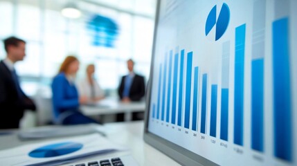 Business meeting insights modern office data visualization collaborative environment professional viewpoint strategic decisions