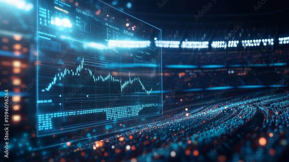 Poster data visualization techniques business analytics infographics digital environment futuristic viewpoi