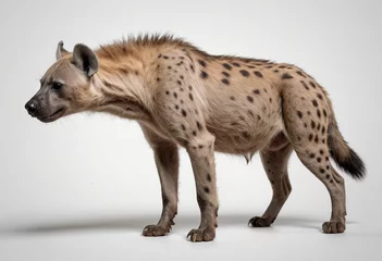   standard Hyena right side view. Full figure visible, flat white background, no shadows, head and legs visible, ultra detailed, photorealistic 400mm lens, low angle  © jarntag