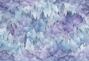 Frosted ice grunge design with a mix of lavender and pale blue emphasizing jagged edges, AI Generated