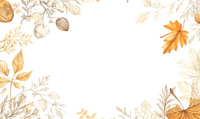 modern 2D doodle cartoon flower concept with open space for text, featuring whimsical floral and leafy elements on crisp white backgrounds.