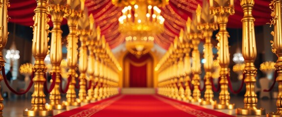 Obraz premium Red Carpet Entrance at a Glamorous Gala event