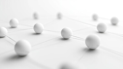 Obraz premium White spheres connecting together creating a network