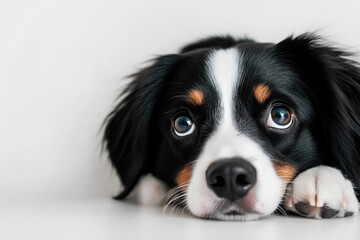 Black Dog On White Background