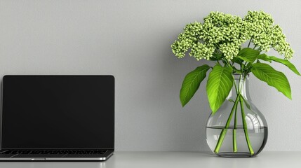 Modern workspace inspiration home office still life photography minimalist environment close-up view nature and technology fusion