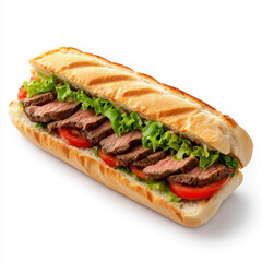 Steak Sandwich Isolated